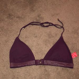 Purple studded bikini top